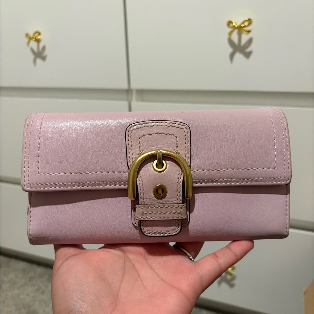 RARE Vintage Coach SoHo Buckle Lilac Long Wallet